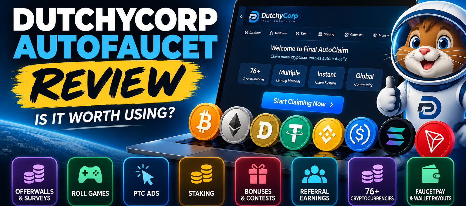 DutchyCorp AutoFaucet Review – Final AutoClaim features and supported cryptocurrencies