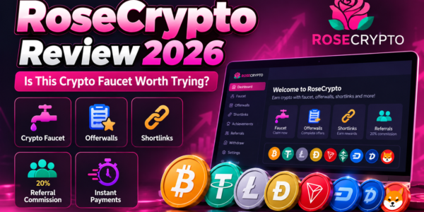 RoseCrypto Review 2026 - Crypto Faucet and Rewards Platform