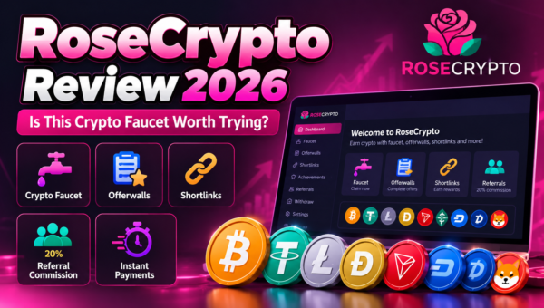 RoseCrypto Review 2026 - Crypto Faucet and Rewards Platform