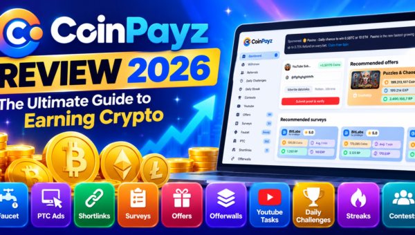 CoinPayz Review 2026 – Crypto Faucet, Surveys, PTC Ads and Earning Methods